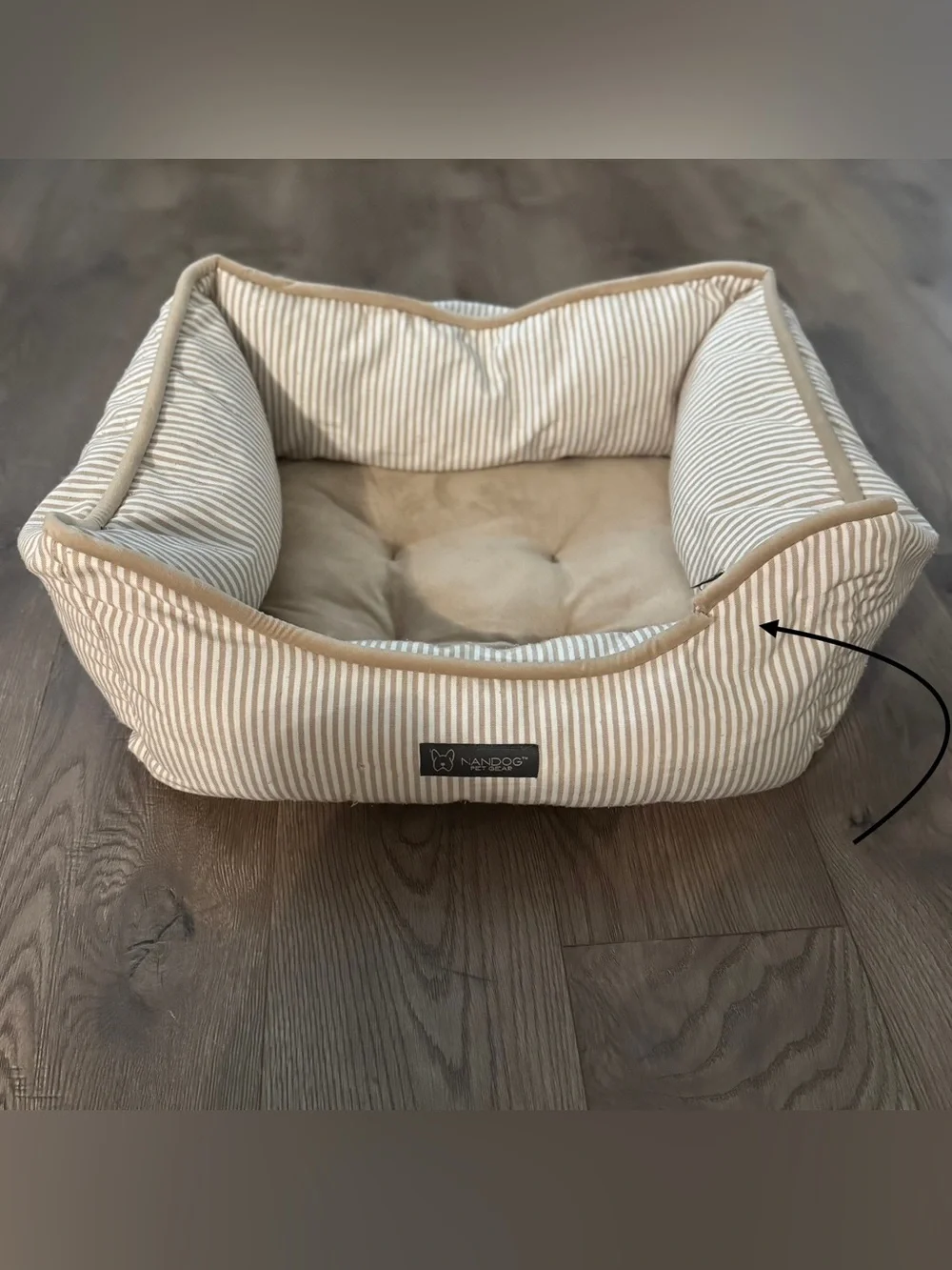Two Dog Beds – Wicker Boutique Bed + Nandog Plush Bed – Set of